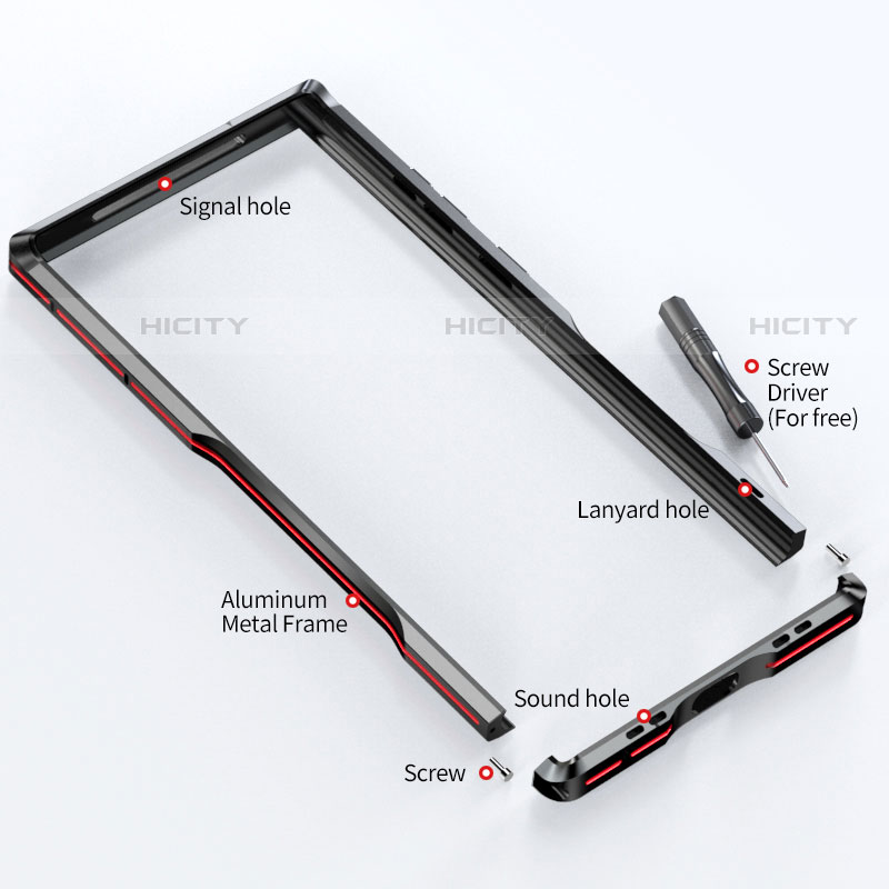 Custodia Lusso Alluminio Laterale Cover A03 per Samsung Galaxy S22 Ultra 5G