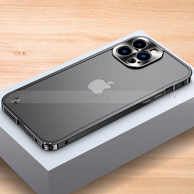 Custodia Lusso Alluminio Laterale Cover A04 per Apple iPhone 15 Pro