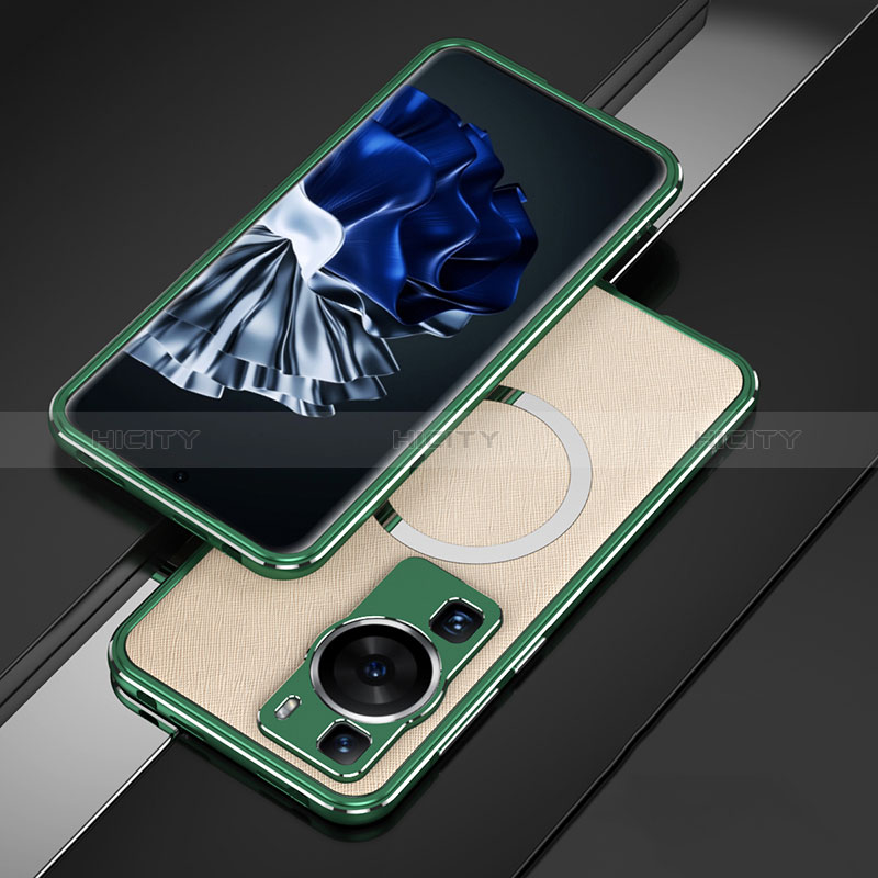 Custodia Lusso Alluminio Laterale Cover con Mag-Safe Magnetic per Huawei P60 Pro