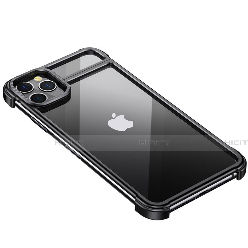 Custodia Lusso Alluminio Laterale Cover F01 per Apple iPhone 11 Pro Nero
