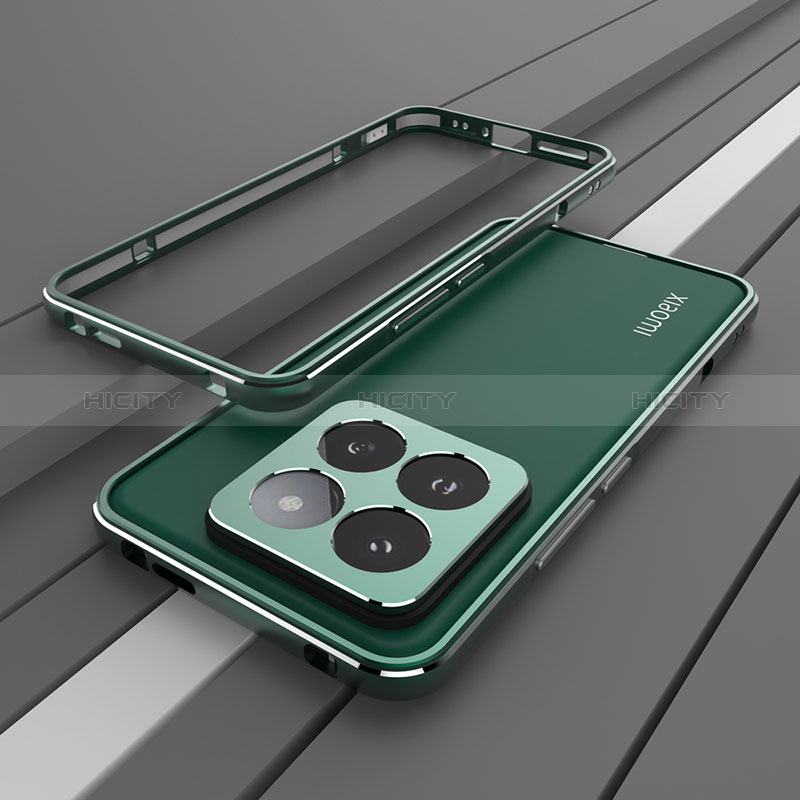 Custodia Lusso Alluminio Laterale Cover JZ2 per Xiaomi Mi 14 5G Verde