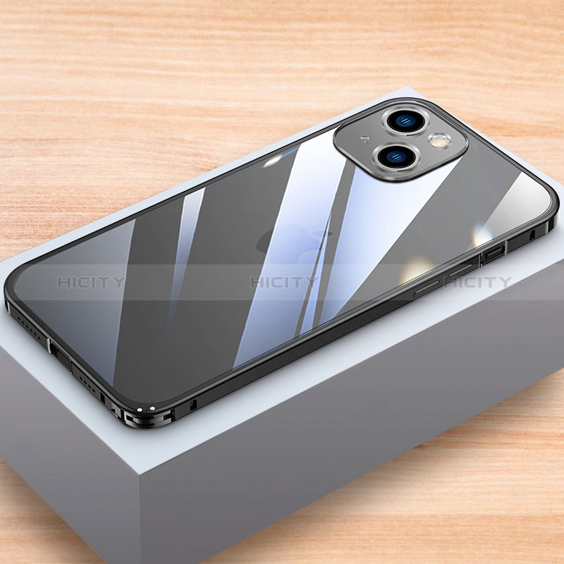 Custodia Lusso Alluminio Laterale Cover LK1 per Apple iPhone 14 Nero