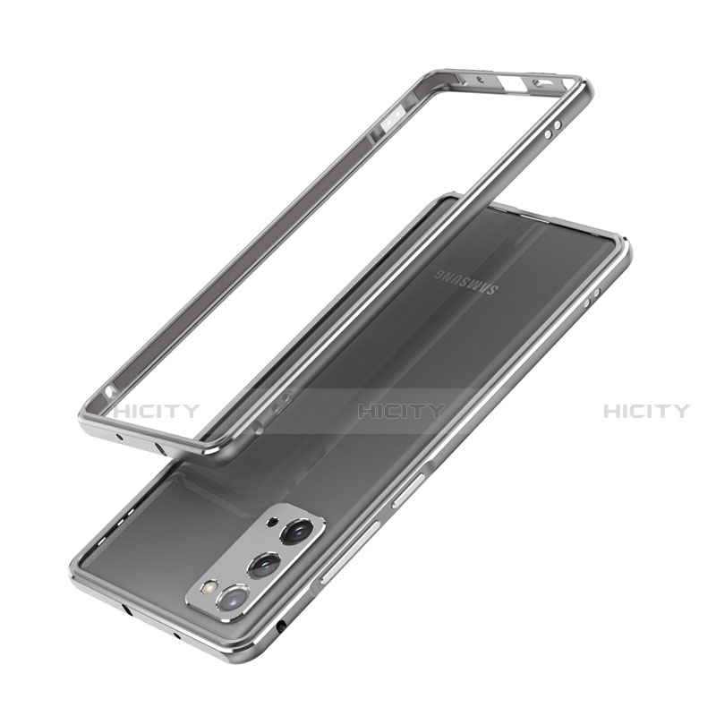 Custodia Lusso Alluminio Laterale Cover N03 per Samsung Galaxy Note 20 5G Grigio