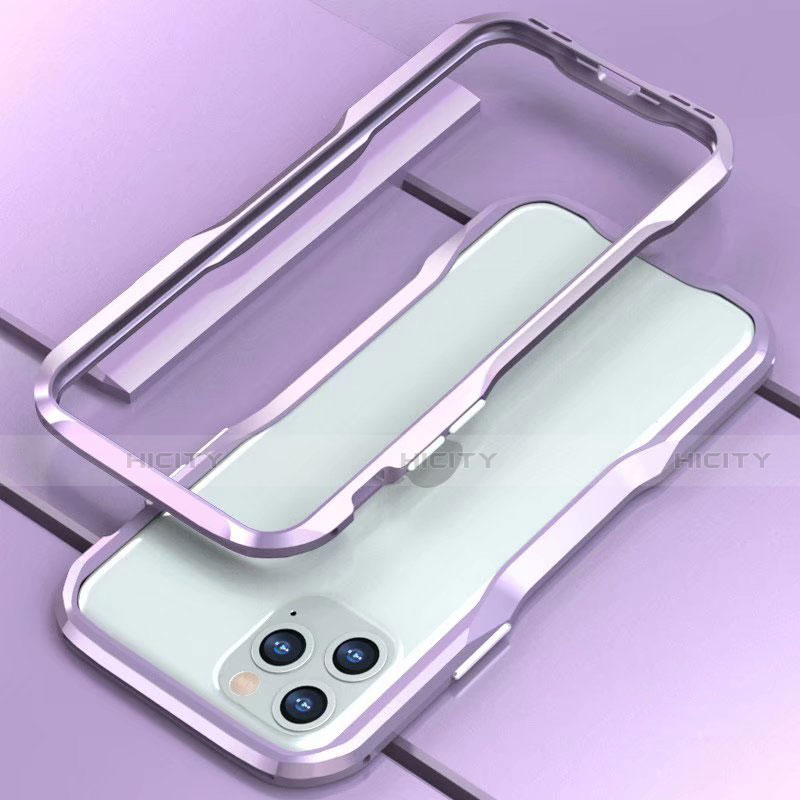 Custodia Lusso Alluminio Laterale Cover per Apple iPhone 11 Pro Max Viola