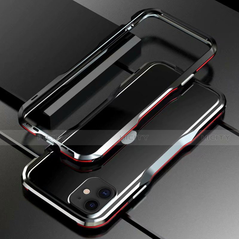 Custodia Lusso Alluminio Laterale Cover per Apple iPhone 11 Rosso e Nero