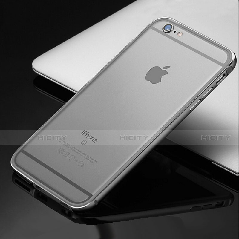 Custodia Lusso Alluminio Laterale Cover per Apple iPhone 6S Grigio