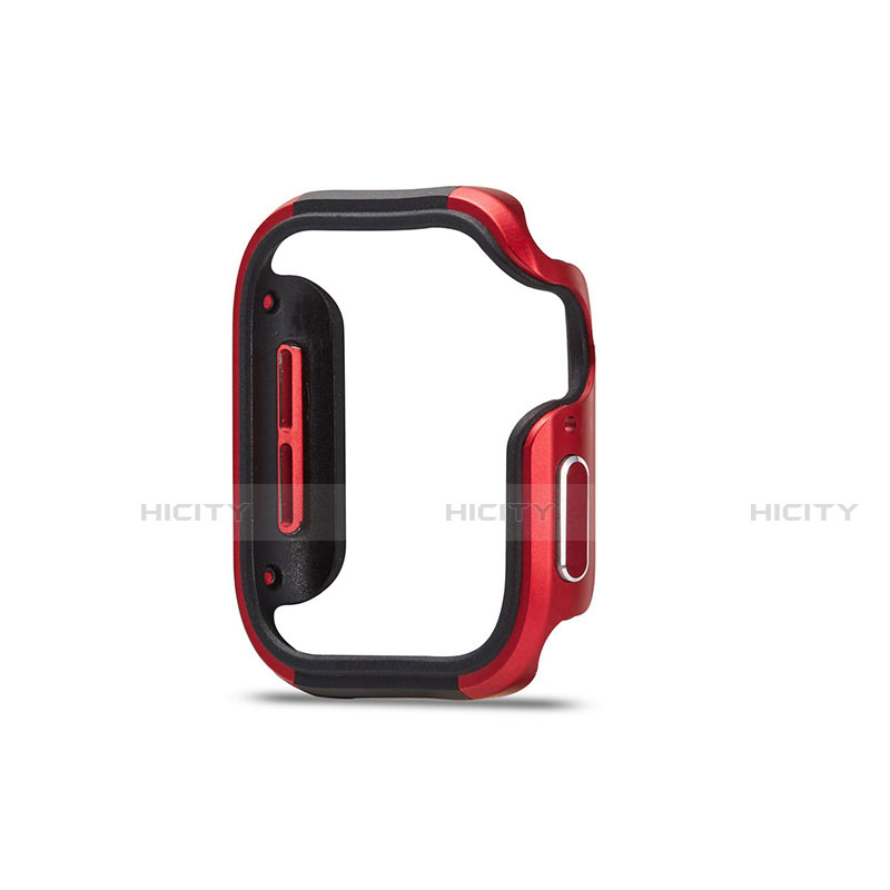 Custodia Lusso Alluminio Laterale Cover per Apple iWatch 5 40mm Rosso e Nero