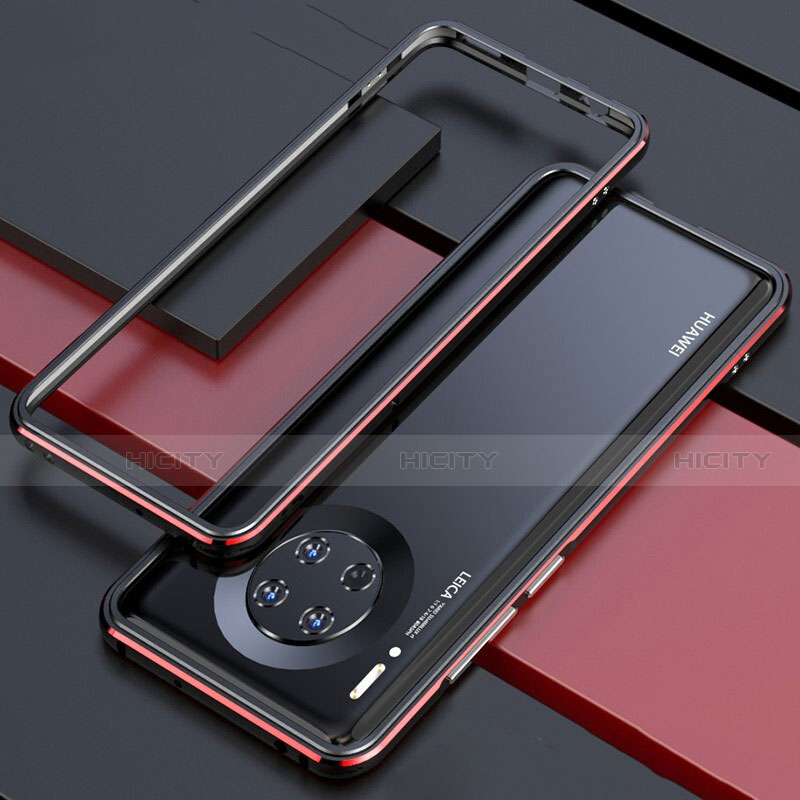 Custodia Lusso Alluminio Laterale Cover per Huawei Mate 30 Pro 5G Rosso