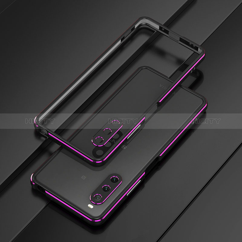 Custodia Lusso Alluminio Laterale Cover per Sony Xperia 10 V