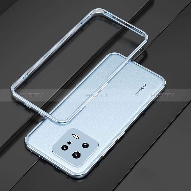 Custodia Lusso Alluminio Laterale Cover per Xiaomi Mi 13 5G Blu