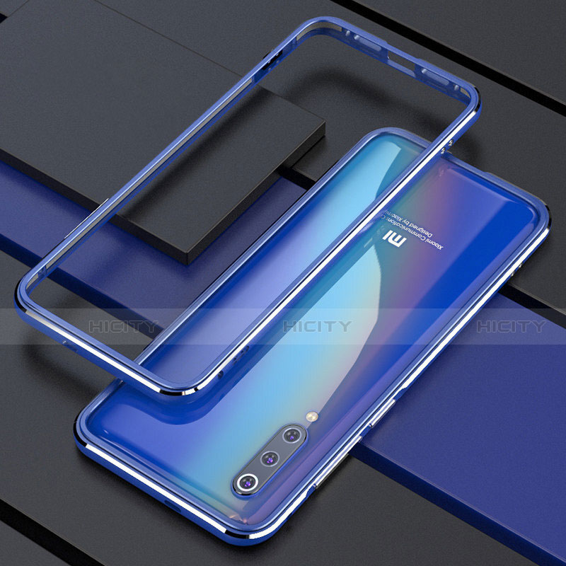 Custodia Lusso Alluminio Laterale Cover per Xiaomi Mi 9 SE Blu