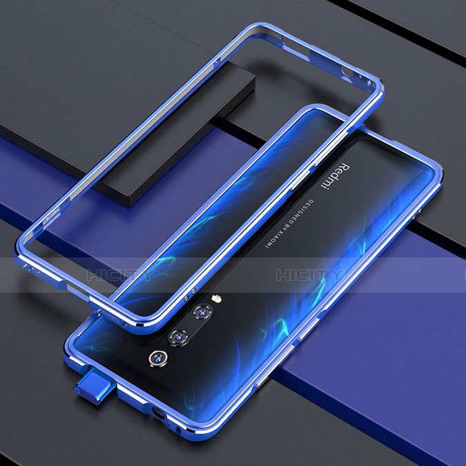 Custodia Lusso Alluminio Laterale Cover per Xiaomi Mi 9T Blu