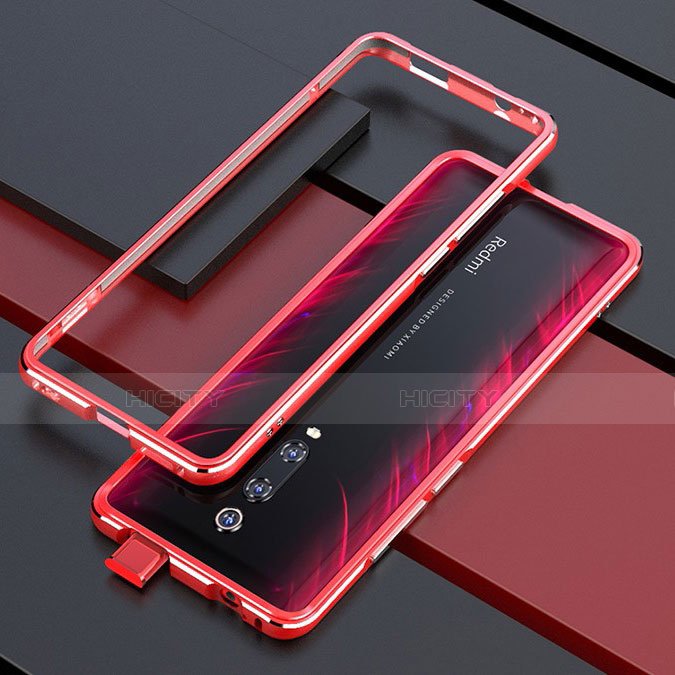 Custodia Lusso Alluminio Laterale Cover per Xiaomi Redmi K20 Pro Rosso