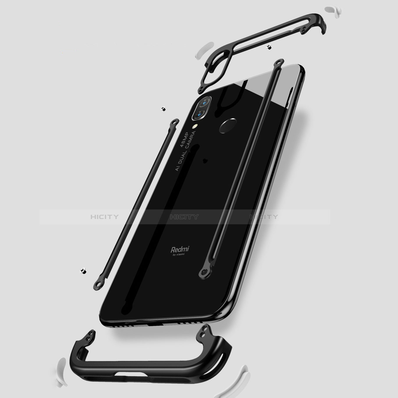 Custodia Lusso Alluminio Laterale Cover per Xiaomi Redmi Note 7