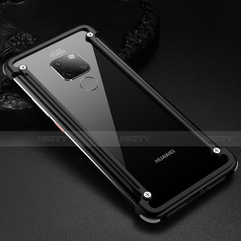 Custodia Lusso Alluminio Laterale Cover T01 per Huawei Mate 20 X 5G Nero