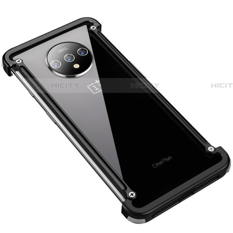 Custodia Lusso Alluminio Laterale Cover T01 per OnePlus 7T Nero