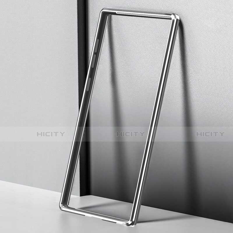 Custodia Lusso Alluminio Laterale Cover T01 per Samsung Galaxy Note 10 Argento
