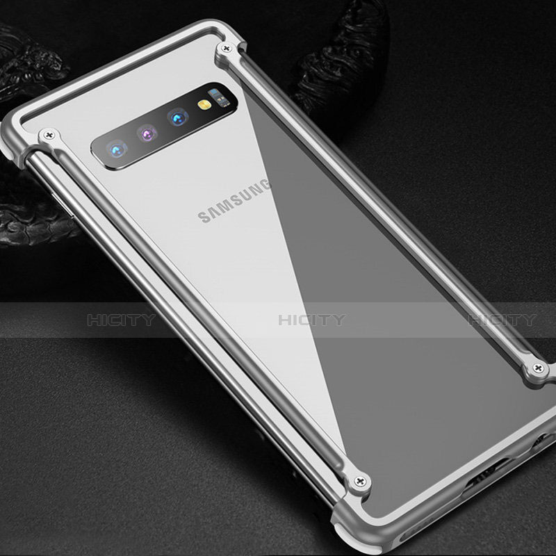 Custodia Lusso Alluminio Laterale Cover T01 per Samsung Galaxy S10 Plus