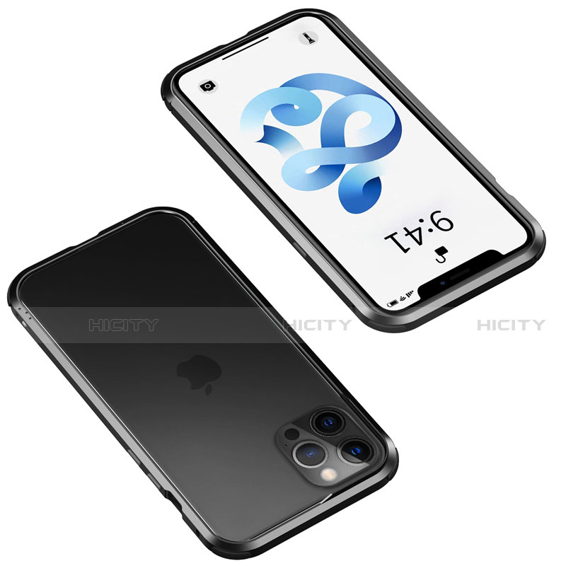 Custodia Lusso Alluminio Laterale Cover T02 per Apple iPhone 12 Pro