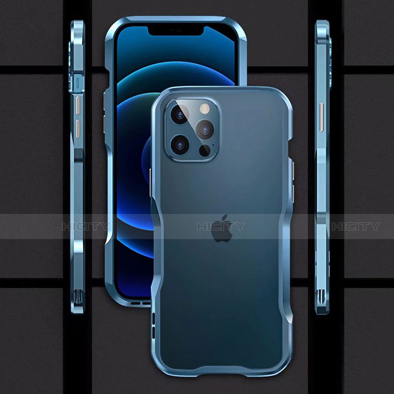 Custodia Lusso Alluminio Laterale Cover T03 per Apple iPhone 12 Pro