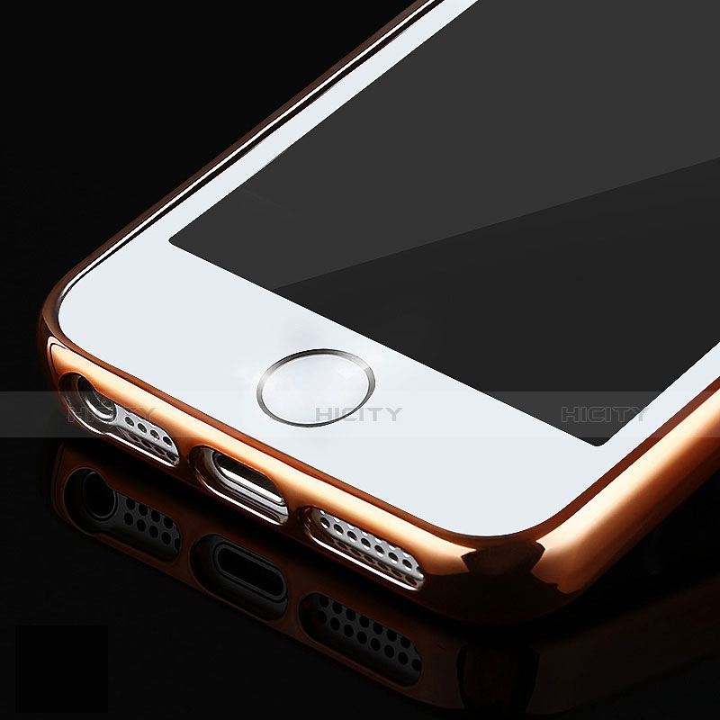 Custodia Lusso Alluminio Laterale per Apple iPhone 5 Arancione