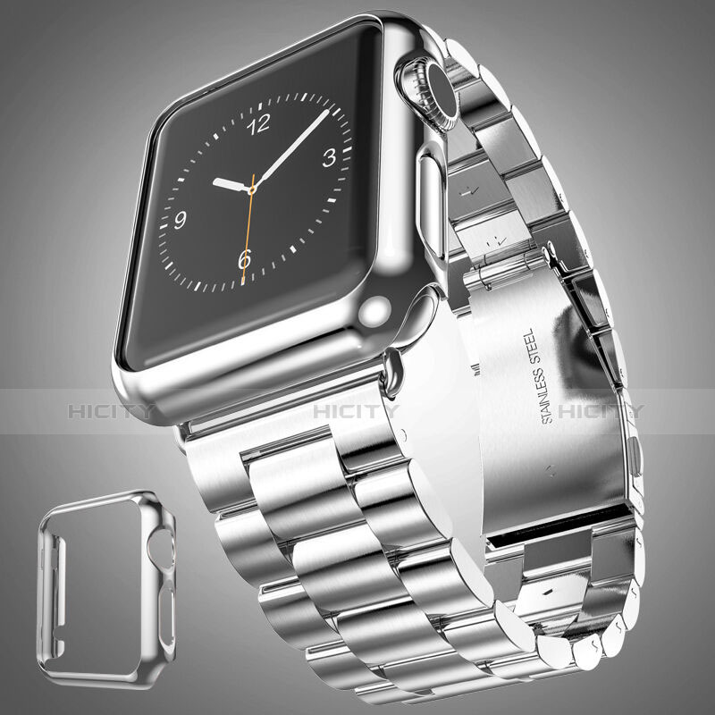 Custodia Lusso Alluminio Laterale per Apple iWatch 2 38mm Argento