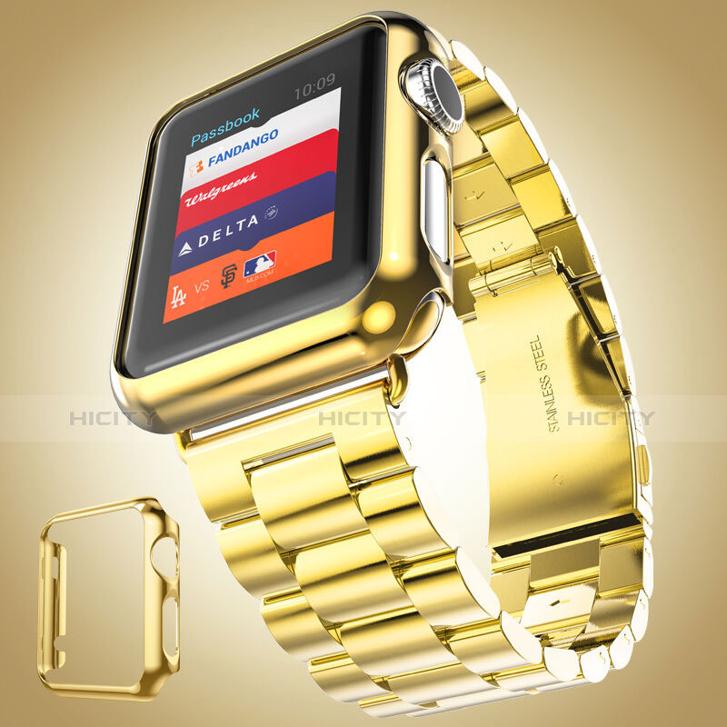 Custodia Lusso Alluminio Laterale per Apple iWatch 2 38mm Oro