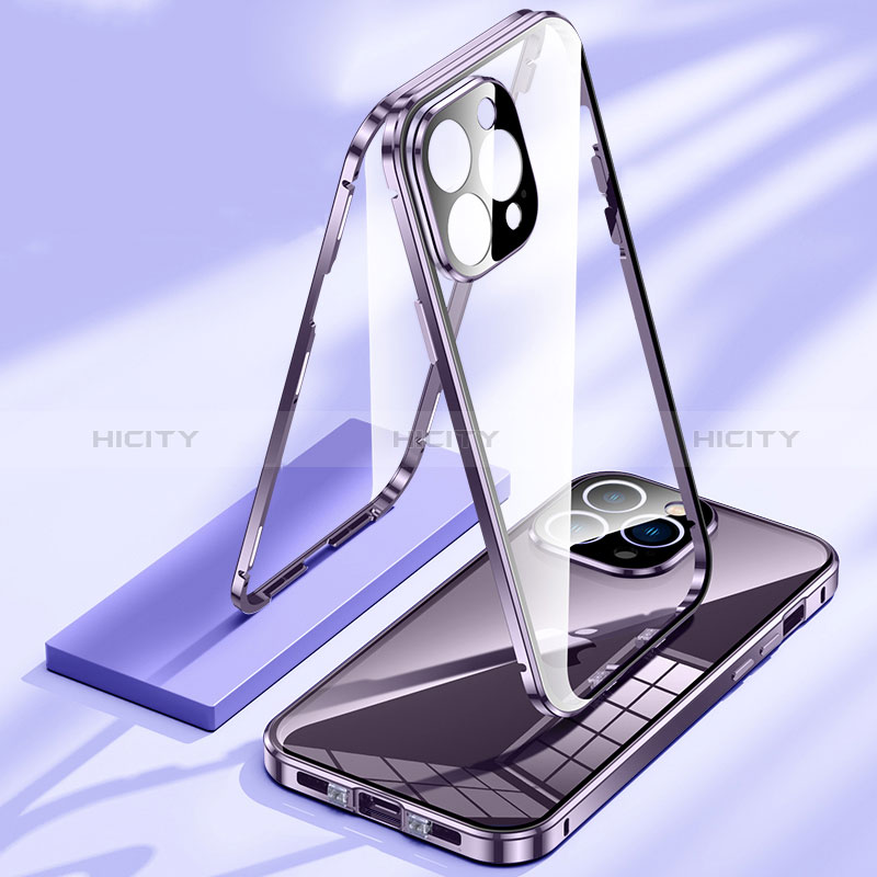 Custodia Lusso Alluminio Laterale Specchio 360 Gradi Cover LK1 per Apple iPhone 13