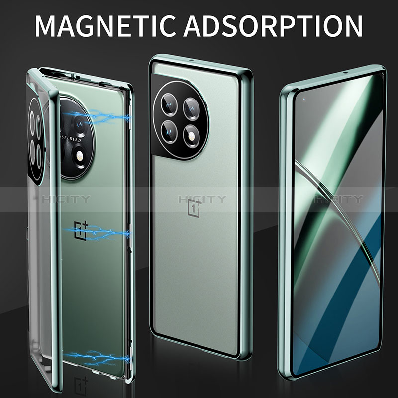 Custodia Lusso Alluminio Laterale Specchio 360 Gradi Cover LK1 per OnePlus 11 5G
