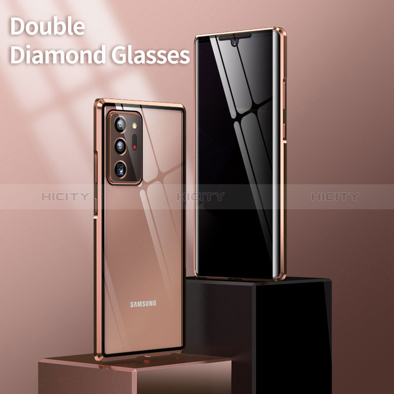 Custodia Lusso Alluminio Laterale Specchio 360 Gradi Cover LK1 per Samsung Galaxy Note 20 Ultra 5G