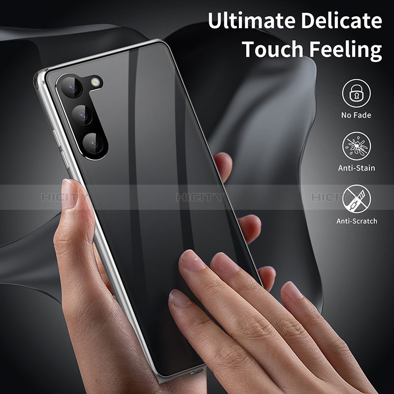 Custodia Lusso Alluminio Laterale Specchio 360 Gradi Cover LK1 per Samsung Galaxy S22 5G