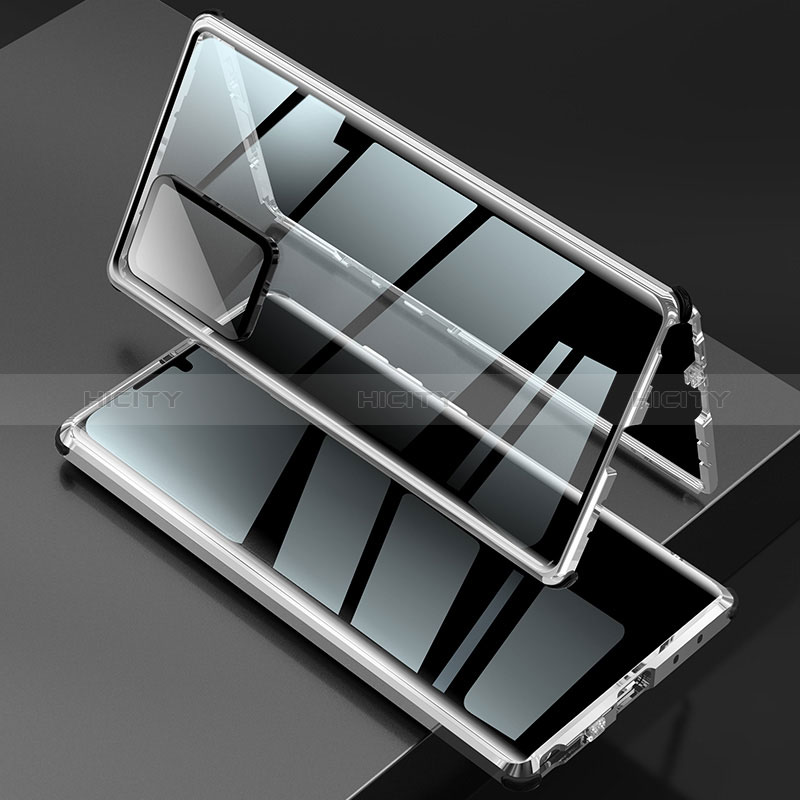 Custodia Lusso Alluminio Laterale Specchio 360 Gradi Cover LK2 per Samsung Galaxy Note 20 Ultra 5G