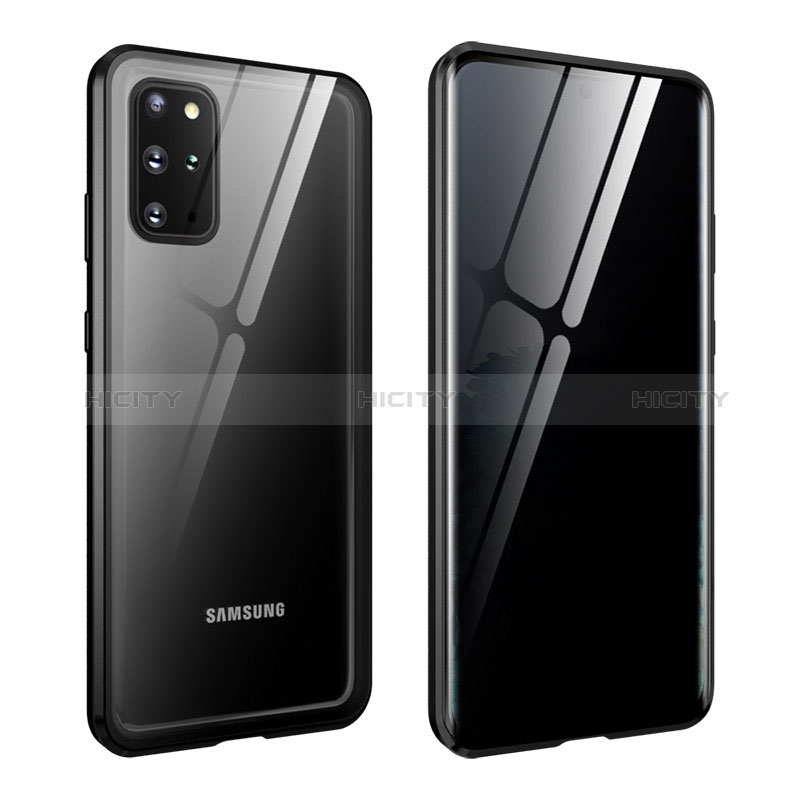 Custodia Lusso Alluminio Laterale Specchio 360 Gradi Cover LK2 per Samsung Galaxy S20 Plus Nero