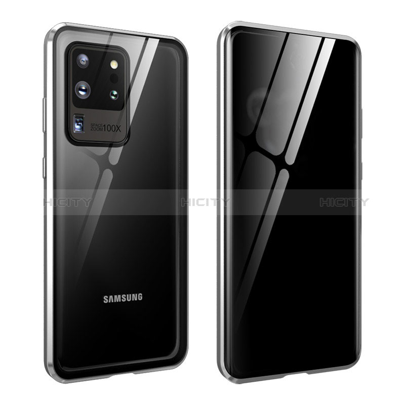 Custodia Lusso Alluminio Laterale Specchio 360 Gradi Cover LK2 per Samsung Galaxy S20 Ultra 5G