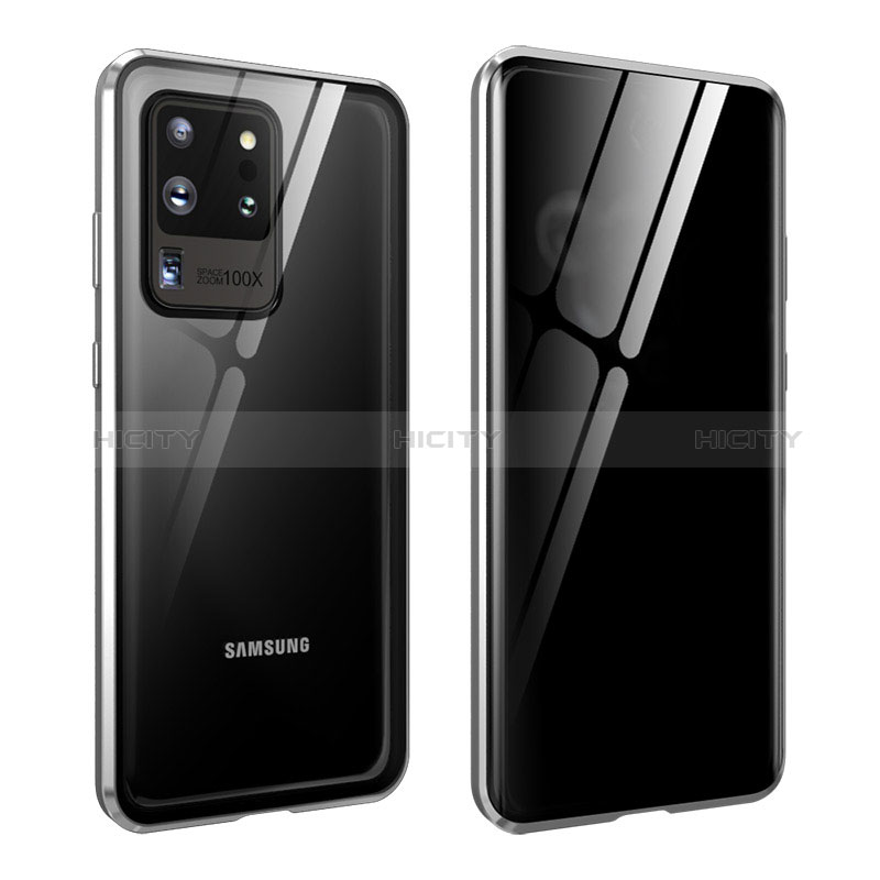 Custodia Lusso Alluminio Laterale Specchio 360 Gradi Cover LK2 per Samsung Galaxy S20 Ultra