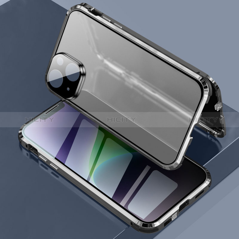 Custodia Lusso Alluminio Laterale Specchio 360 Gradi Cover LK3 per Apple iPhone 13