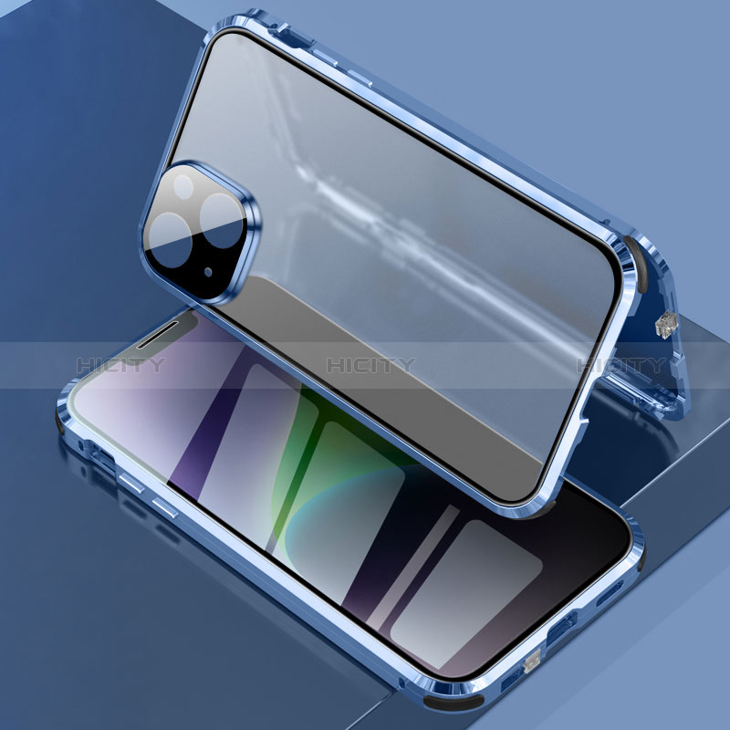Custodia Lusso Alluminio Laterale Specchio 360 Gradi Cover LK3 per Apple iPhone 13