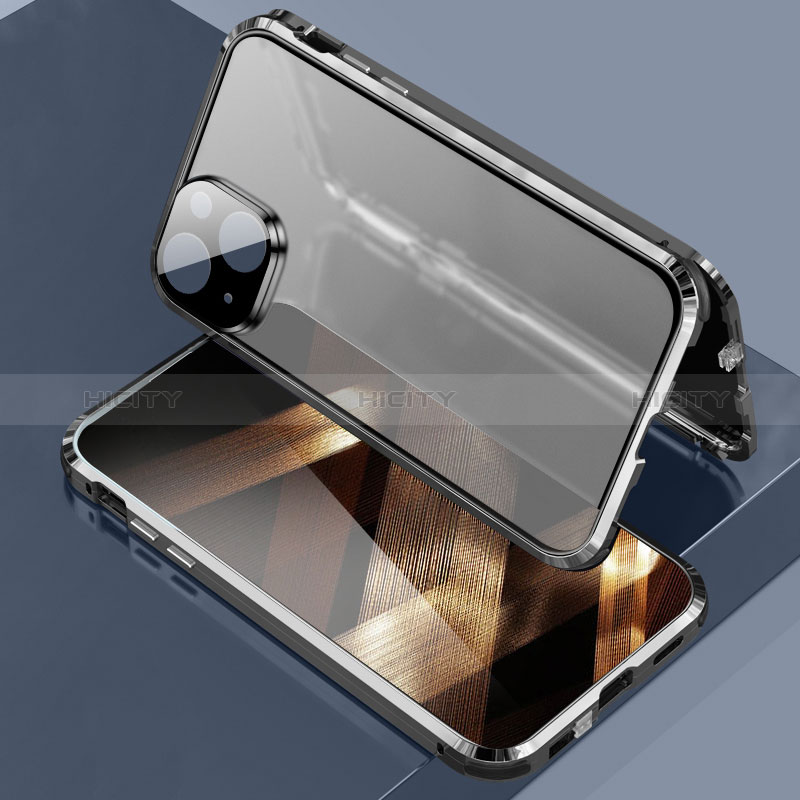 Custodia Lusso Alluminio Laterale Specchio 360 Gradi Cover LK3 per Apple iPhone 15