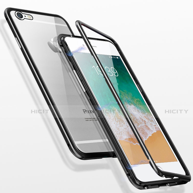 Custodia Lusso Alluminio Laterale Specchio 360 Gradi Cover M01 per Apple iPhone 6S