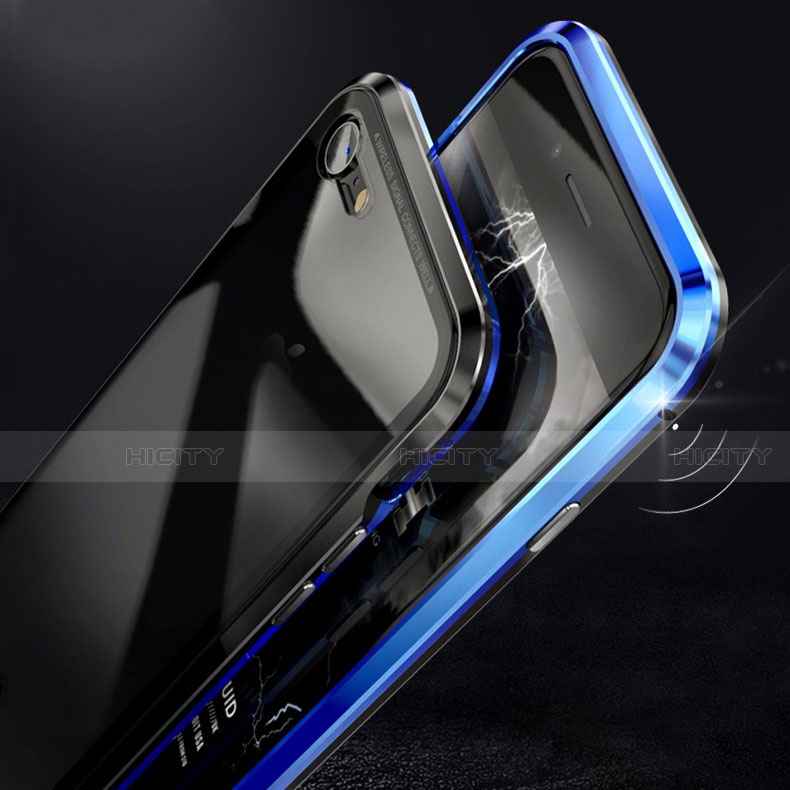 Custodia Lusso Alluminio Laterale Specchio 360 Gradi Cover M01 per Apple iPhone 7