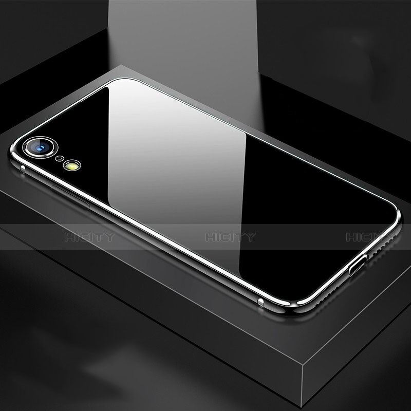 Custodia Lusso Alluminio Laterale Specchio 360 Gradi Cover M01 per Apple iPhone XR