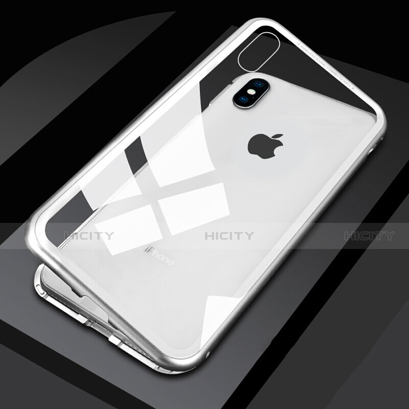 Custodia Lusso Alluminio Laterale Specchio 360 Gradi Cover M01 per Apple iPhone Xs Max