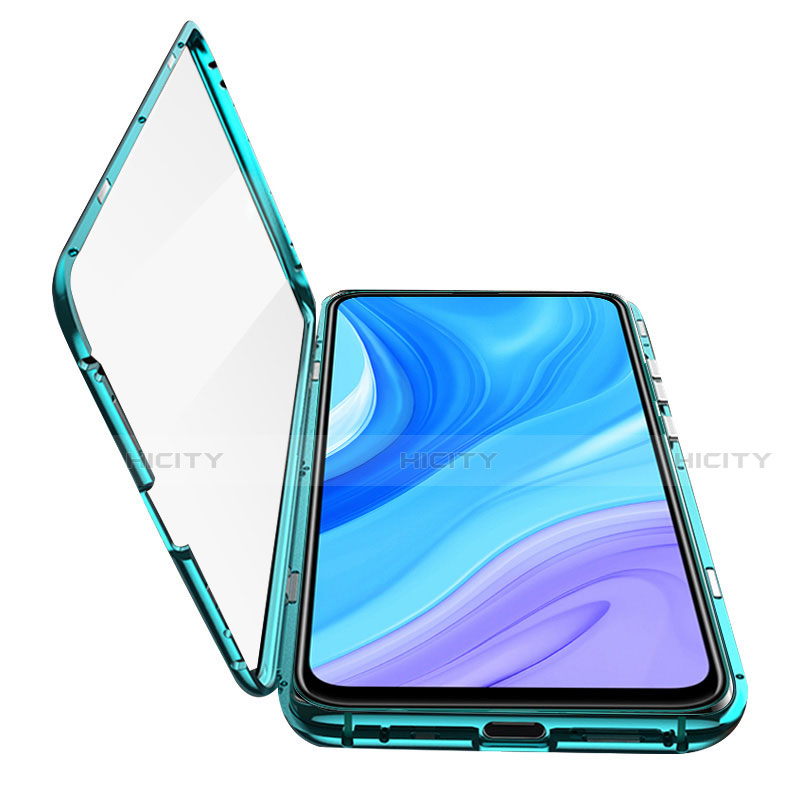 Custodia Lusso Alluminio Laterale Specchio 360 Gradi Cover M01 per Huawei Enjoy 10 Plus