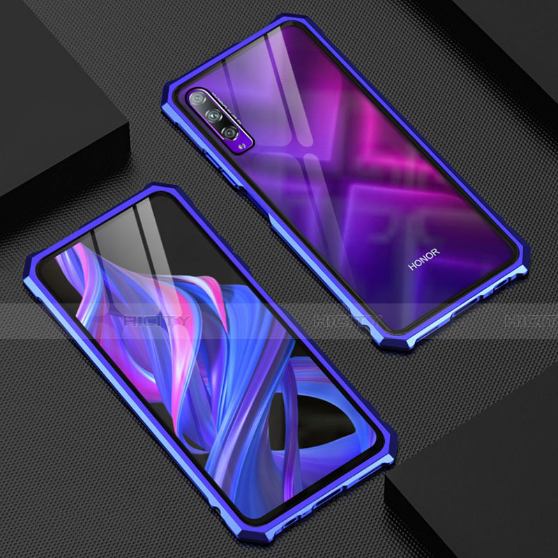 Custodia Lusso Alluminio Laterale Specchio 360 Gradi Cover M01 per Huawei Honor 9X Pro