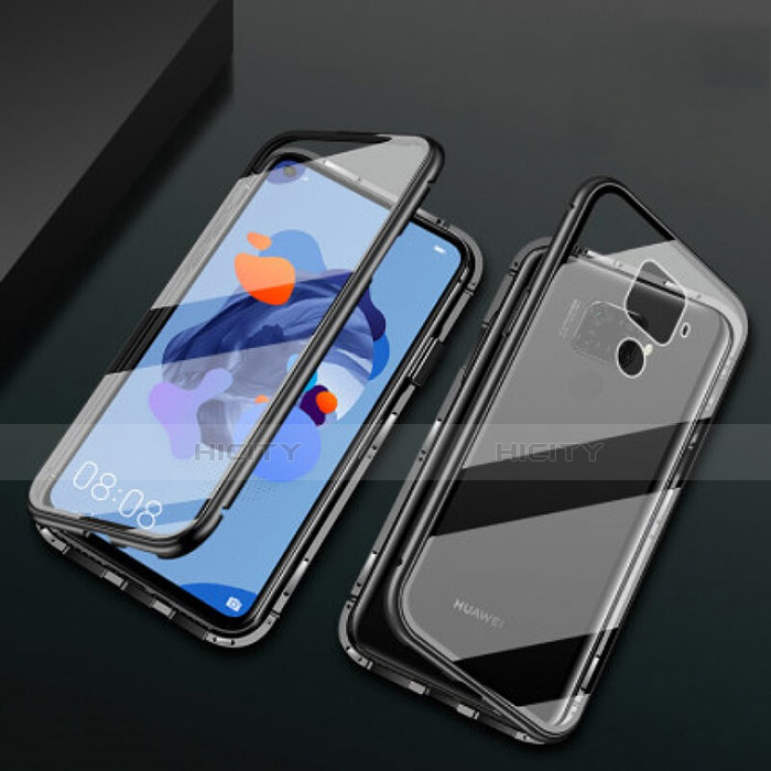 Custodia Lusso Alluminio Laterale Specchio 360 Gradi Cover M01 per Huawei Mate 30 Lite