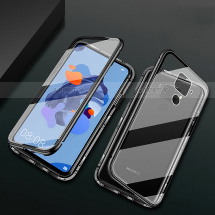 Custodia Lusso Alluminio Laterale Specchio 360 Gradi Cover M01 per Huawei Nova 5i Pro