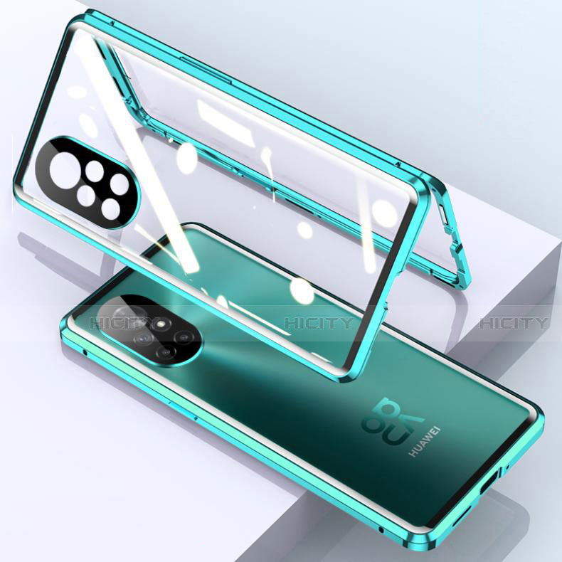 Custodia Lusso Alluminio Laterale Specchio 360 Gradi Cover M01 per Huawei Nova 8 Pro 5G