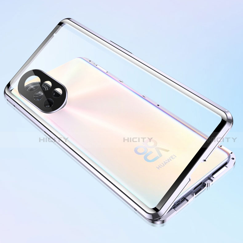 Custodia Lusso Alluminio Laterale Specchio 360 Gradi Cover M01 per Huawei Nova 8 Pro 5G