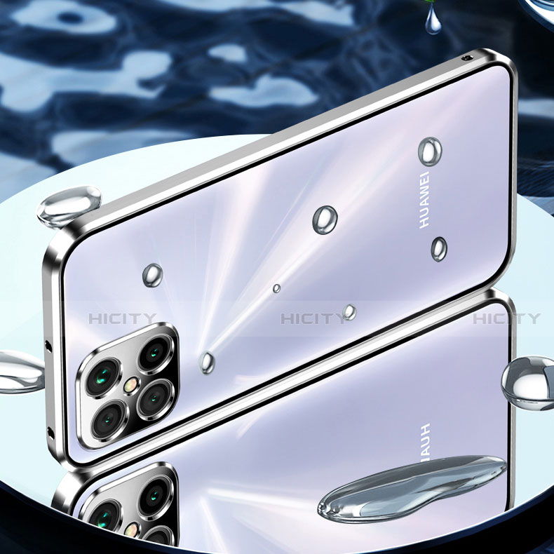 Custodia Lusso Alluminio Laterale Specchio 360 Gradi Cover M01 per Huawei Nova 8 SE 5G