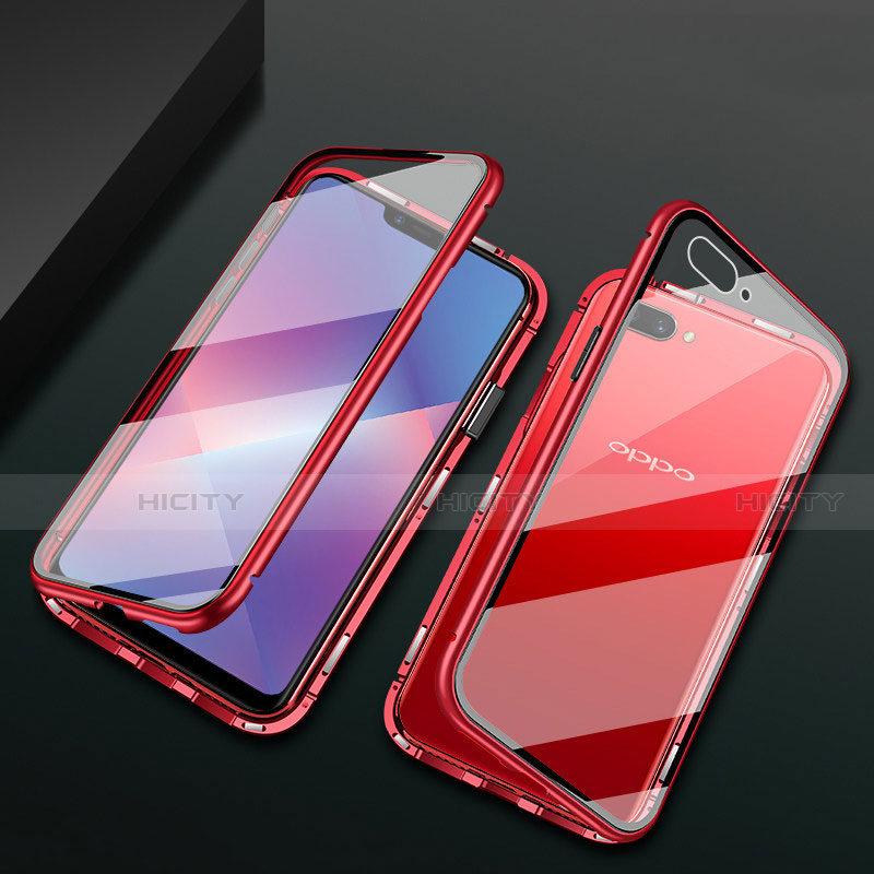 Custodia Lusso Alluminio Laterale Specchio 360 Gradi Cover M01 per Oppo A12e